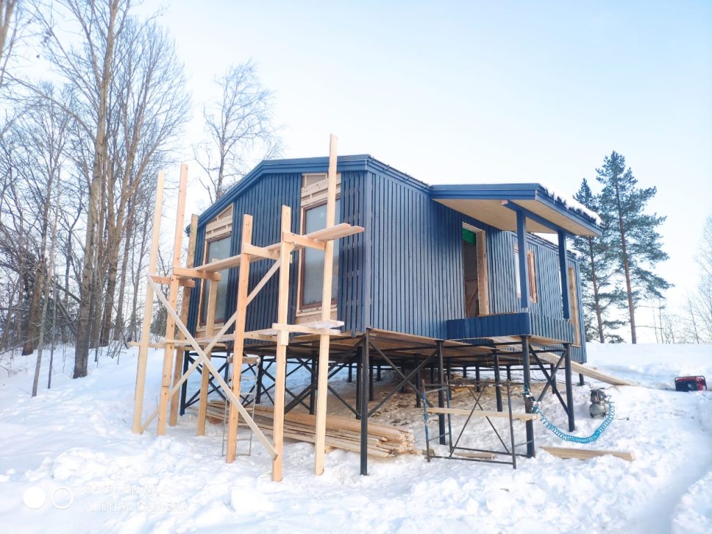 Одноэтажный дом в стиле "барн"