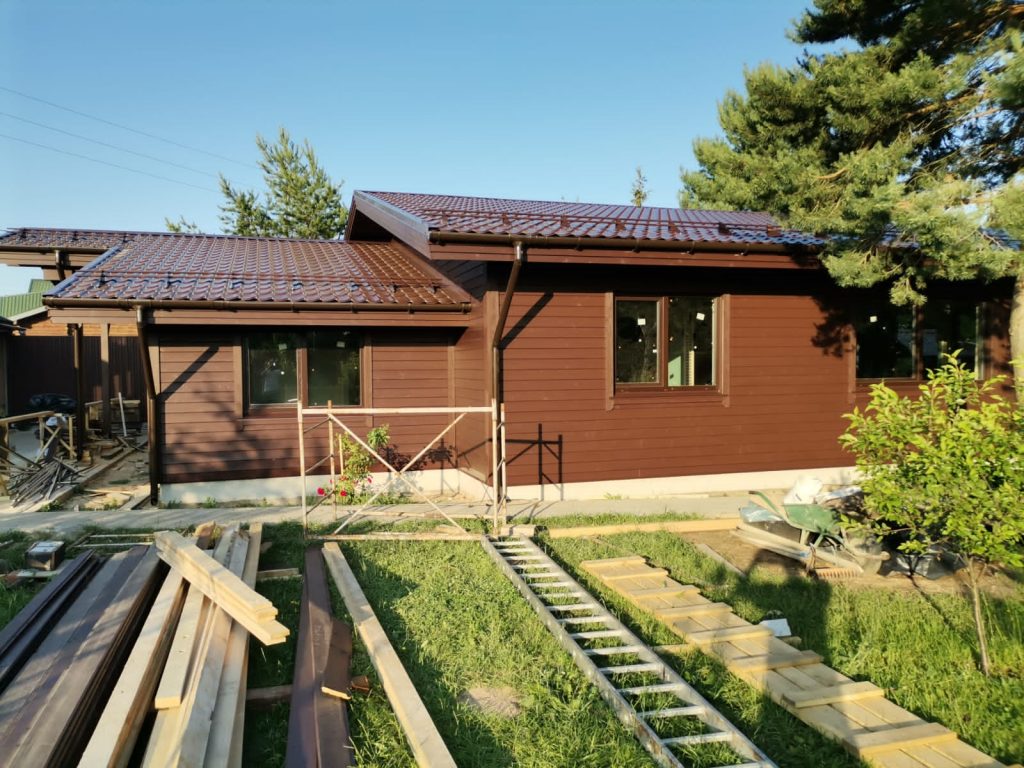 Одноэтажный дом в поселке Кобяково, Московская обл.