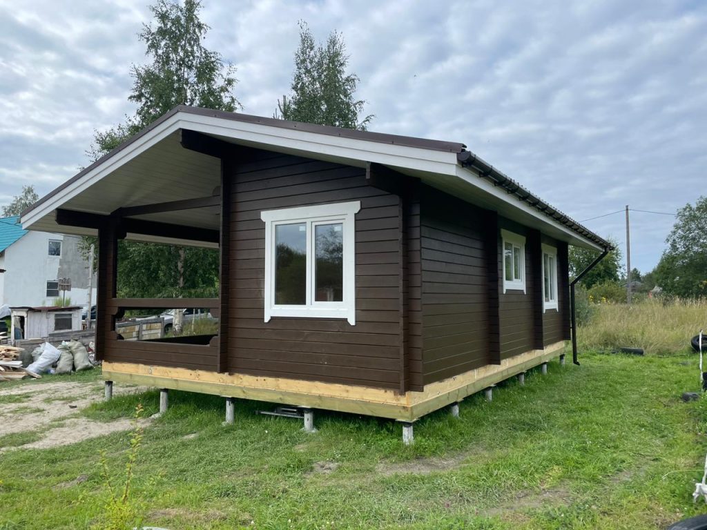 Одноэтажный дом в деревне Сопоха, Карелия. 47,8 кв. м